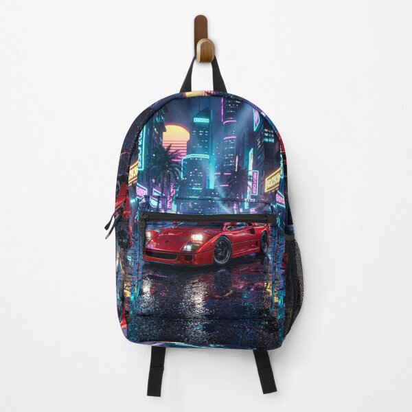 Item preview, Vintage Mid Engine Exotic Wedge Synthwave Sunset Highway Cruise designed and sold by RevUpDesign.