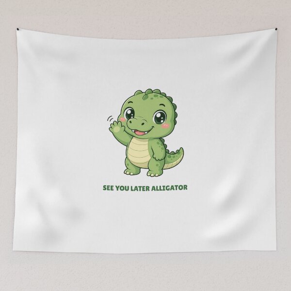 Artikelvorschau, See You Later Alligator Süßes Kawaii Krokodil entworfen und verkauft von BoosterShop.