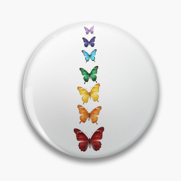 Item preview, Butterflies inspired by chakra colours  designed and sold by Wizard27.