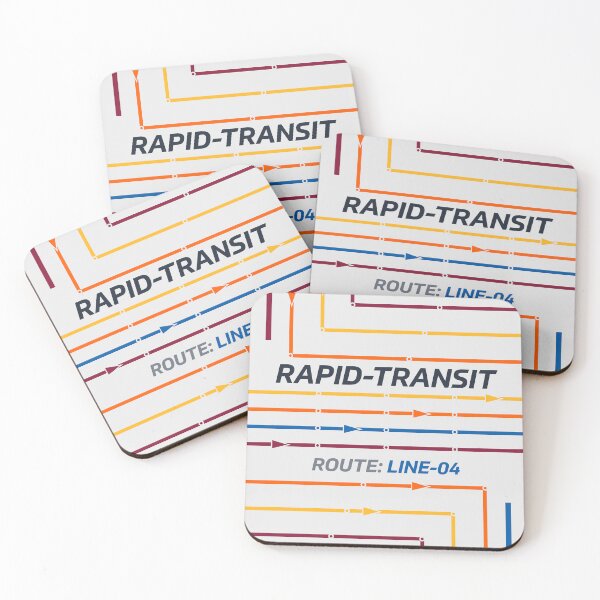 Item preview, Rapid Transit System Map - Route Line 04 | Geometric Network designed and sold by KozbiDesign.