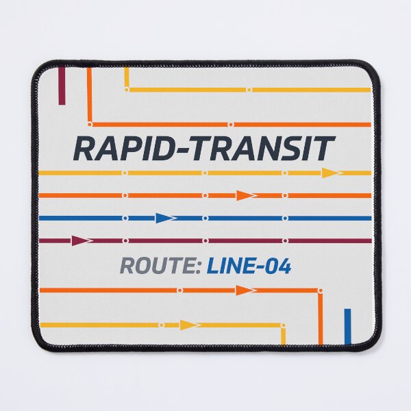 Item preview, Rapid Transit System Map - Route Line 04 | Geometric Network designed and sold by KozbiDesign.