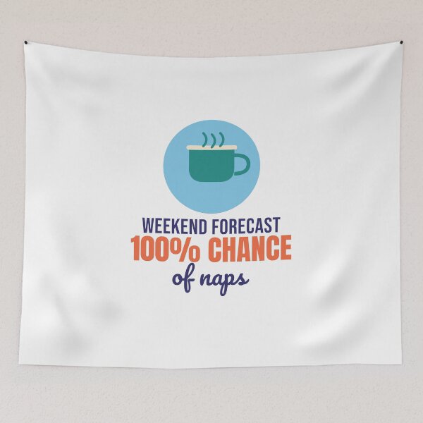 Item preview, Weekend Forecast 100% Chance of Naps - Funny Cozy Shirt designed and sold by RankShift.