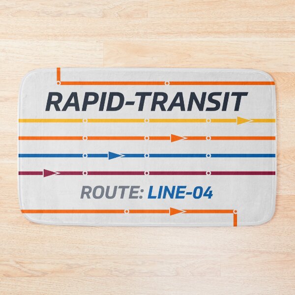 Item preview, Rapid Transit System Map - Route Line 04 | Geometric Network designed and sold by KozbiDesign.