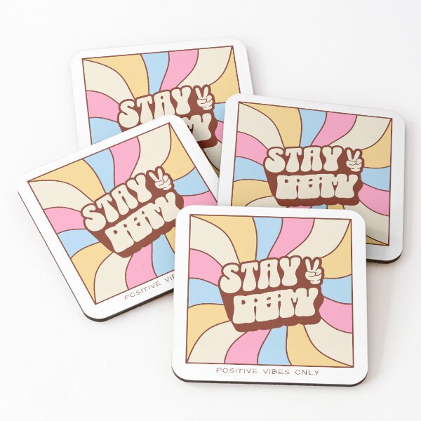 Item preview, Stay Dreamy Retro 70s Saying Positive Vibes designed and sold by BoosterShop.