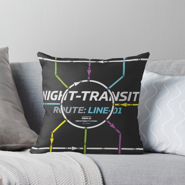 Item preview, Night Transit System Map - Route Line 01 | Circular Hub designed and sold by KozbiDesign.