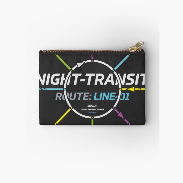 Item preview, Night Transit System Map - Route Line 01 | Circular Hub designed and sold by KozbiDesign.
