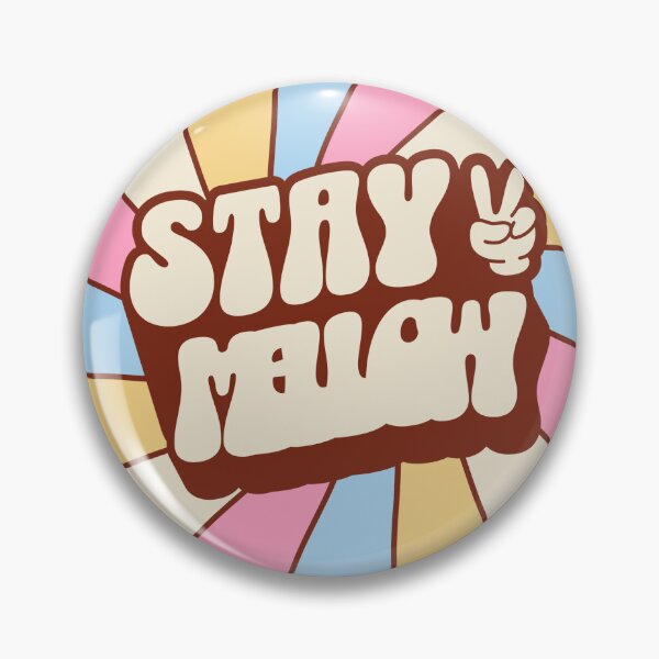 Item preview, Stay Mellow Retro 70s Saying Positive Vibes designed and sold by BoosterShop.