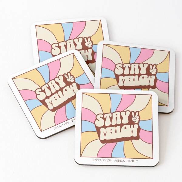 Item preview, Stay Mellow Retro 70s Saying Positive Vibes designed and sold by BoosterShop.