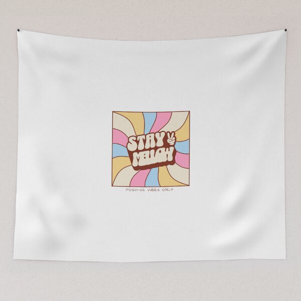 Item preview, Stay Mellow Retro 70s Saying Positive Vibes designed and sold by BoosterShop.