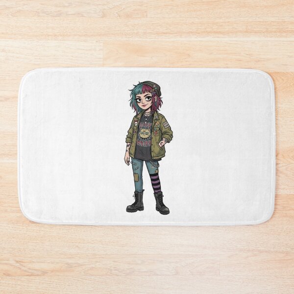 Item preview, Stay Weird Punk Goth Girl | Alternative Fashion Cartoon | Emo Grunge Character | Cute Gothic Streetwear | Sticker Design designed and sold by Bhaskar Digital Art.