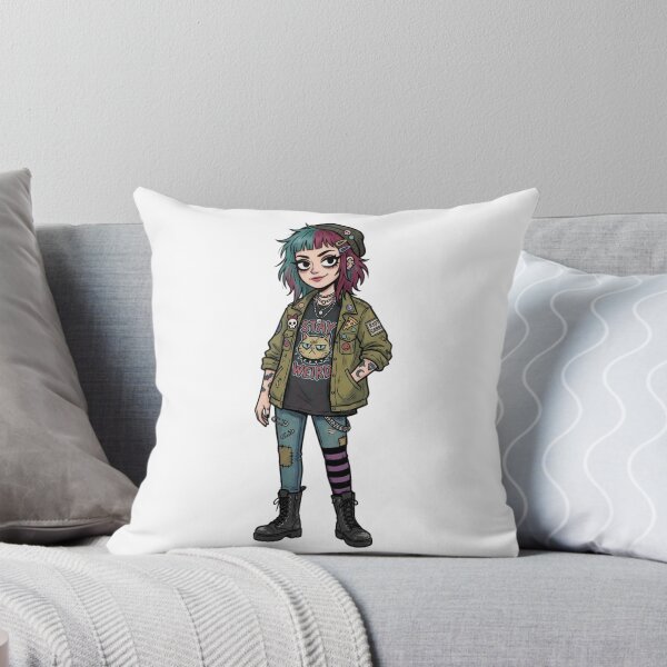 Item preview, Stay Weird Punk Goth Girl | Alternative Fashion Cartoon | Emo Grunge Character | Cute Gothic Streetwear | Sticker Design designed and sold by Bhaskar Digital Art.