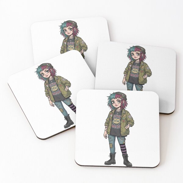 Item preview, Stay Weird Punk Goth Girl | Alternative Fashion Cartoon | Emo Grunge Character | Cute Gothic Streetwear | Sticker Design designed and sold by Bhaskar Digital Art.