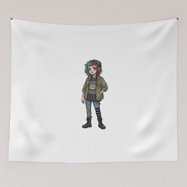 Item preview, Stay Weird Punk Goth Girl | Alternative Fashion Cartoon | Emo Grunge Character | Cute Gothic Streetwear | Sticker Design designed and sold by Bhaskar Digital Art.