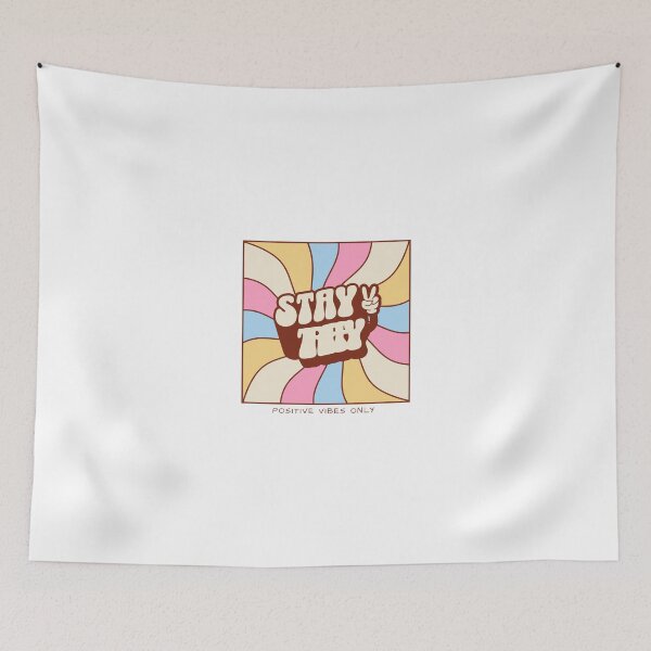 Item preview, Stay Trippy Retro 70s Saying Positive Vibes designed and sold by BoosterShop.