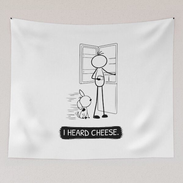Item preview, Funny Cheese Loving Dog T-Shirt | I Heard Cheese | Dog Owner Shirt | Funny Dog Lover Gift | Minimalist Pet Tee designed and sold by Pebl-Co.