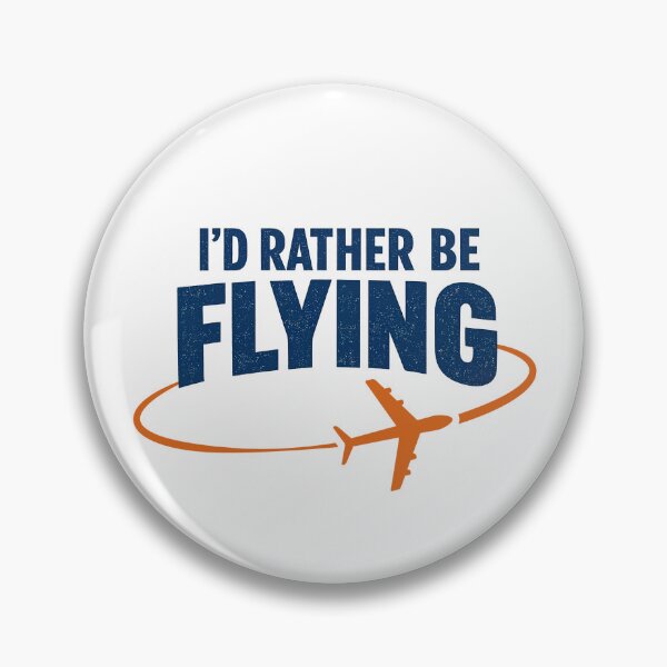 Item preview, Funny Retro Pilot Gift "I'd Rather Be Flying" Aviation Typography design for pilots and aviation lovers who dream about the sky designed and sold by EMaviation_.