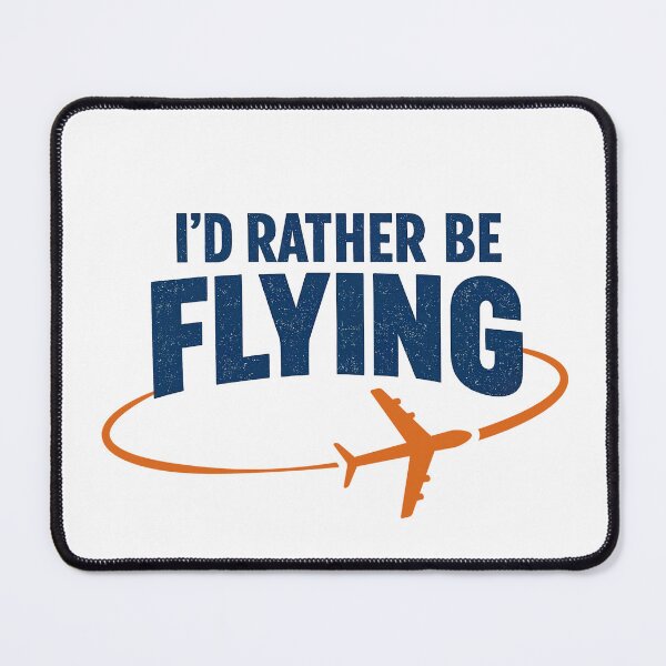Item preview, Funny Retro Pilot Gift "I'd Rather Be Flying" Aviation Typography design for pilots and aviation lovers who dream about the sky designed and sold by EMaviation_.