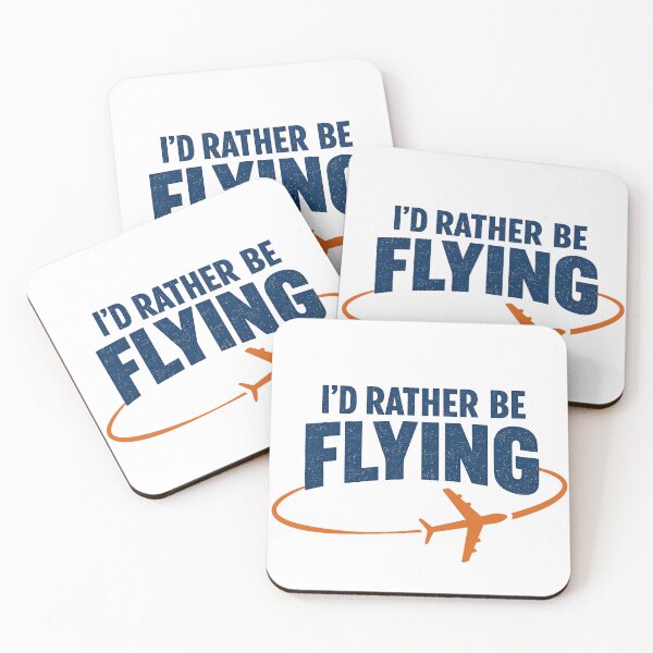 Item preview, Funny Retro Pilot Gift "I'd Rather Be Flying" Aviation Typography design for pilots and aviation lovers who dream about the sky designed and sold by EMaviation_.