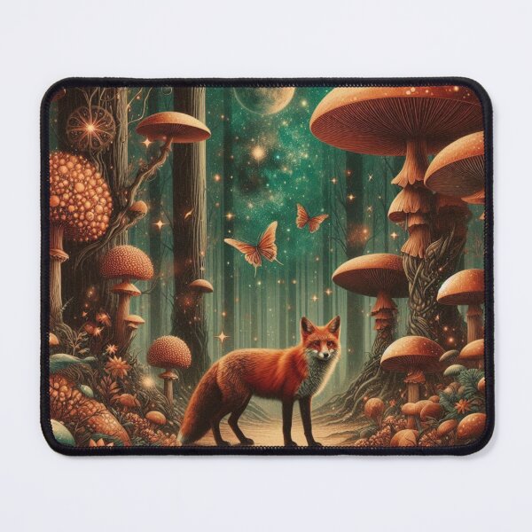 Item preview, Mystical Fox – Enchanted Moonlit Forest Art designed and sold by Dogandesighn.