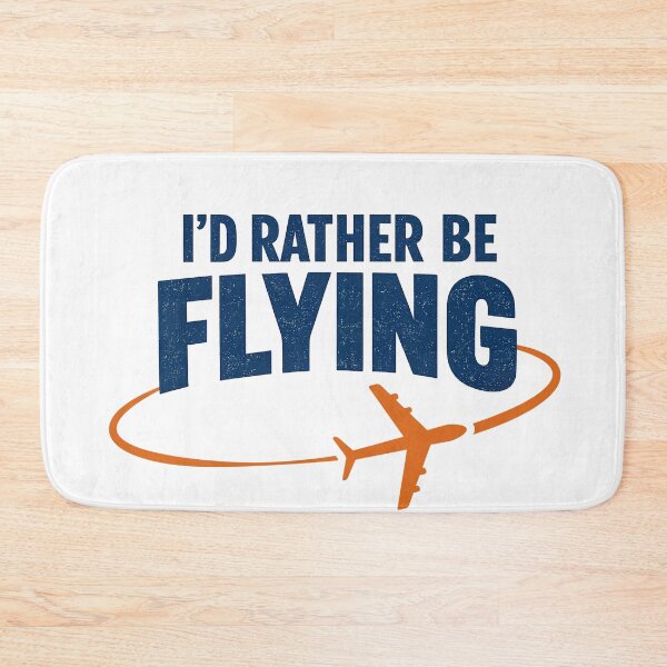 Item preview, Funny Retro Pilot Gift "I'd Rather Be Flying" Aviation Typography design for pilots and aviation lovers who dream about the sky designed and sold by EMaviation_.