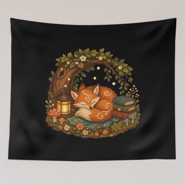 Item preview, Lantern Dreams of the Enchanted Fox  designed and sold by Sketchlegacy.