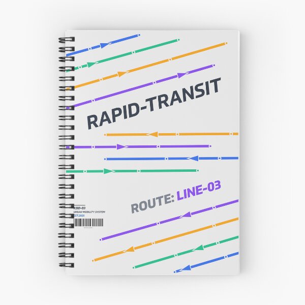 Item preview, Rapid Transit System Map - Route Line 03 | Diagonal Transit designed and sold by KozbiDesign.
