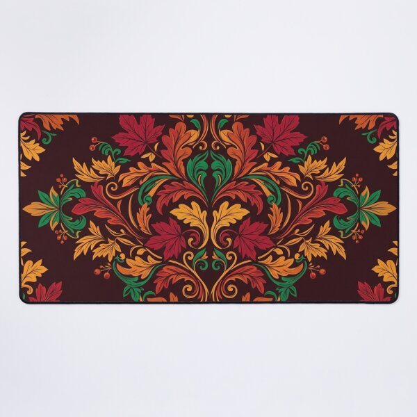 Item preview, Vintage Autumn Foliage Damask Pattern designed and sold by WitchyBotanicaArt.