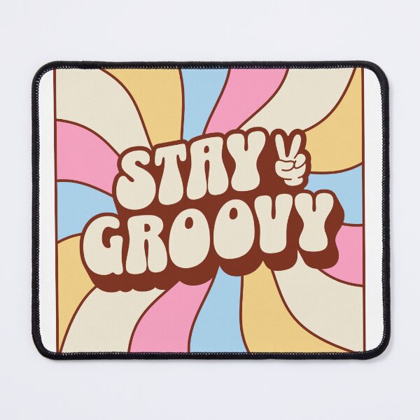 Item preview, Stay Groovy Retro 70s Saying Positive Vibes designed and sold by BoosterShop.