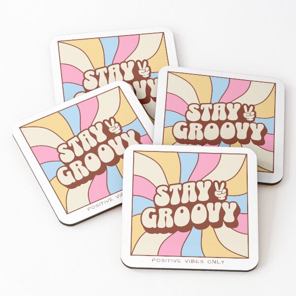 Item preview, Stay Groovy Retro 70s Saying Positive Vibes designed and sold by BoosterShop.