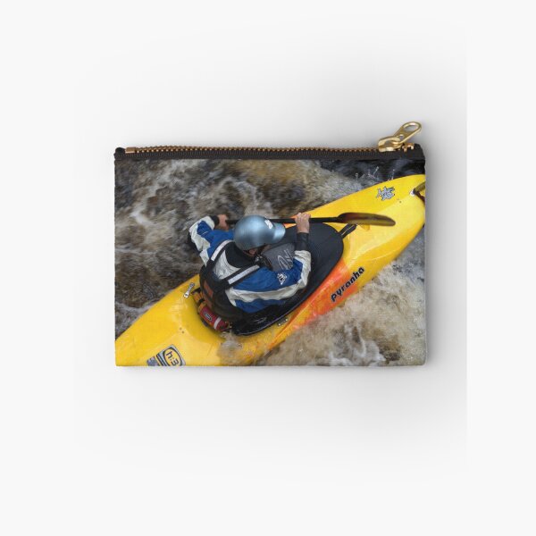 Item preview, yellow canoe in rough water designed and sold by Gallery one.