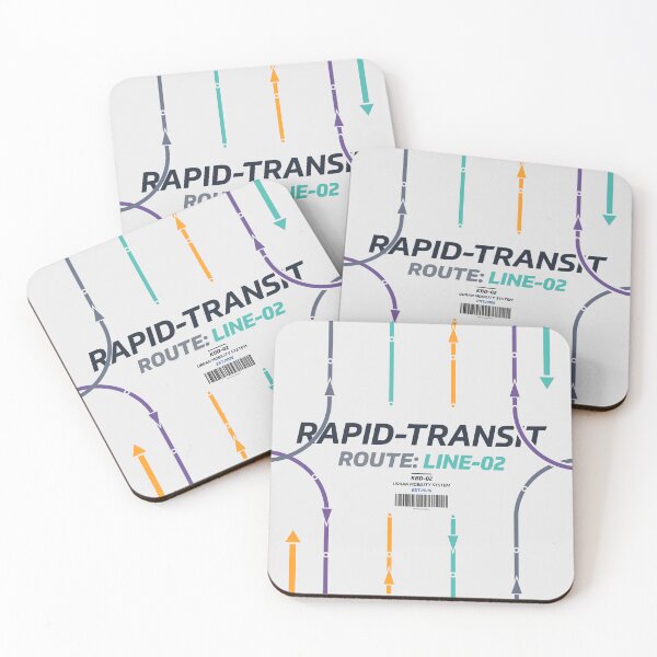 Item preview, Rapid Transit System Map - Route Line 02 | Vertical Mobility designed and sold by KozbiDesign.