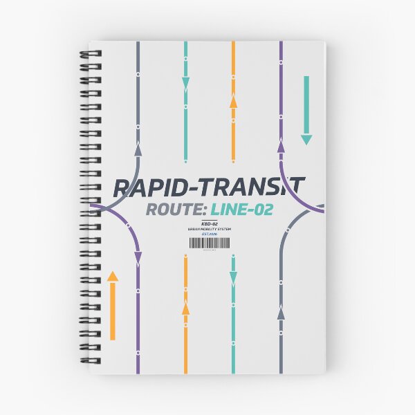 Item preview, Rapid Transit System Map - Route Line 02 | Vertical Mobility designed and sold by KozbiDesign.