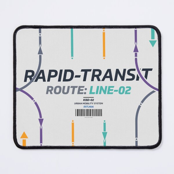 Item preview, Rapid Transit System Map - Route Line 02 | Vertical Mobility designed and sold by KozbiDesign.