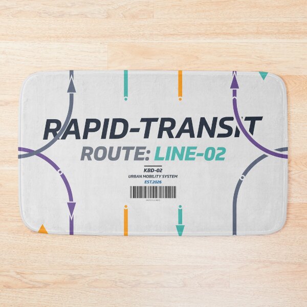 Item preview, Rapid Transit System Map - Route Line 02 | Vertical Mobility designed and sold by KozbiDesign.