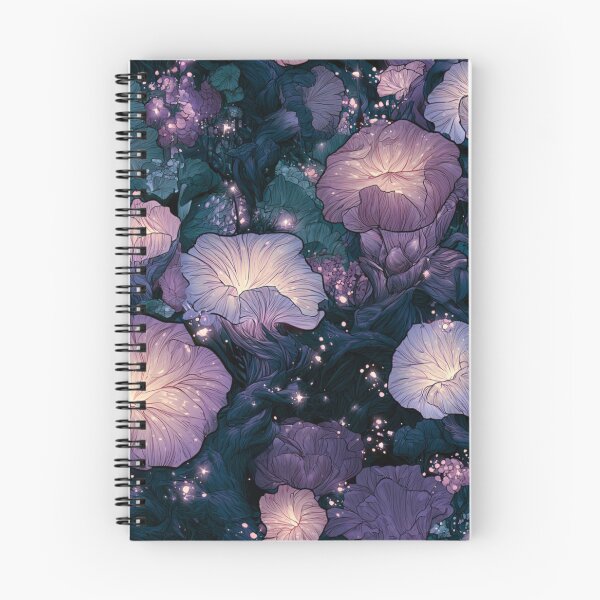 Item preview, Glowing Magical Mushroom Forest Dark Fantasy Floral Pattern designed and sold by VectorForge.