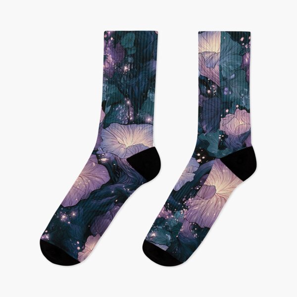 Item preview, Glowing Magical Mushroom Forest Dark Fantasy Floral Pattern designed and sold by VectorForge.