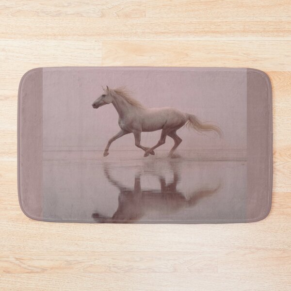 Item preview, White Horse Running Water Reflection Artwork  designed and sold by NivyasArtistry.