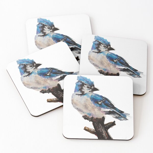 Item preview, Watercolour Print of Blue Jay designed and sold by jadexjournal.