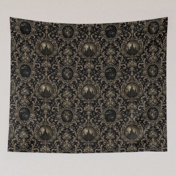 Item preview, Gothic Raven Castle Damask designed and sold by cabuks.