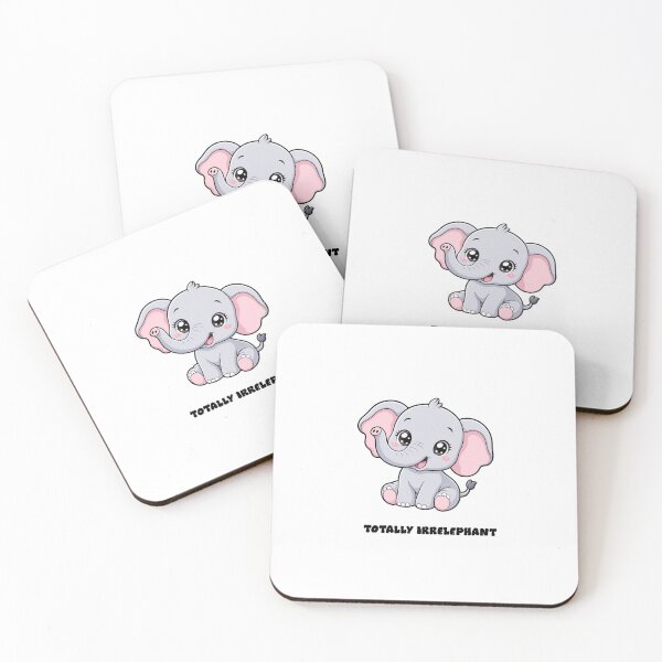 Item preview, Totally Irrelephant Cute Kawaii Elephant Wordplay designed and sold by BoosterShop.