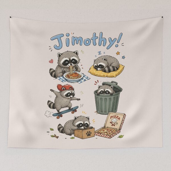 Item preview, Cute Jimothy Raccoon, Funny Trash Panda, Cottagecore Aesthetic, Animal Lover Gift designed and sold by Sprinkle12345.