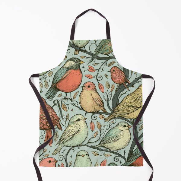 Item preview, Whimsical Little Birds on Spring Branches Cottagecore Pattern designed and sold by VectorForge.