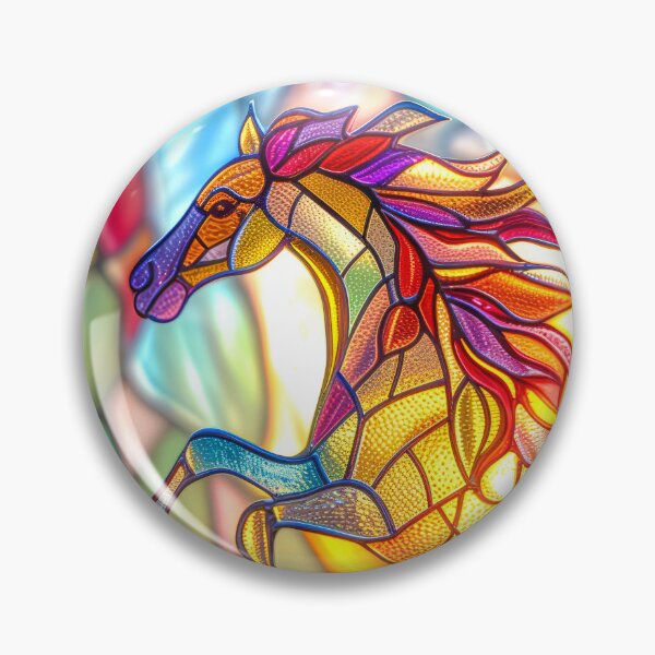 Item preview, Galloping Horses at  Sunset Art – Galloping Horse Stained Glass  Artwork designed and sold by MargaretWiktor.