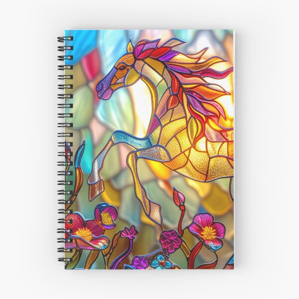 Item preview, Galloping Horses at  Sunset Art – Galloping Horse Stained Glass  Artwork designed and sold by MargaretWiktor.