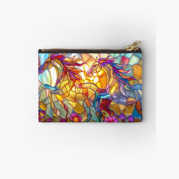 Item preview, Galloping Horses at  Sunset Art – Galloping Horse Stained Glass  Artwork designed and sold by MargaretWiktor.