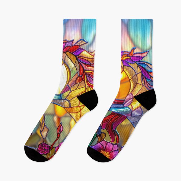 Item preview, Galloping Horses at  Sunset Art – Galloping Horse Stained Glass  Artwork designed and sold by MargaretWiktor.