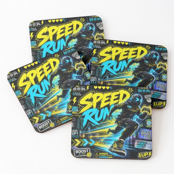 Item preview, Speed Run Gamer Design | Neon Gaming Sticker for PC Gamers, Streamers & Esports Fans designed and sold by Stylestickers55.