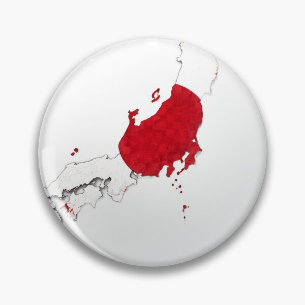 Item preview, Japan Map with Flag and Kanji Design designed and sold by ali prints.