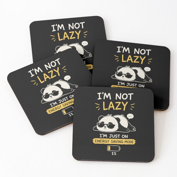 Item preview, I'm Not Lazy I'm Just on Energy Saving Mode Panda Meme designed and sold by JalwaWear.