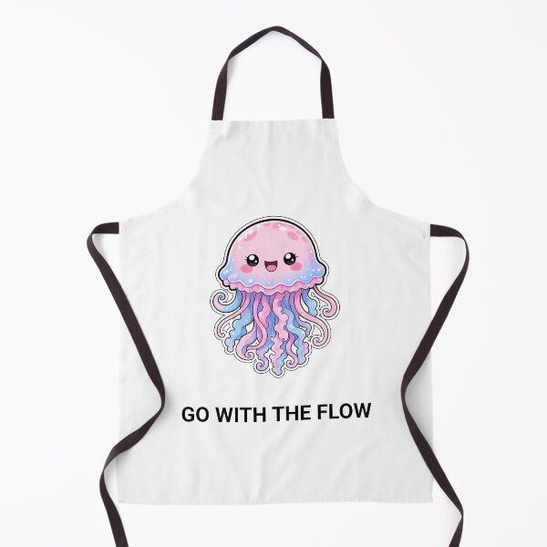 Item preview, Go With The Flow Cute Kawaii Jellyfish with Saying designed and sold by BoosterShop.